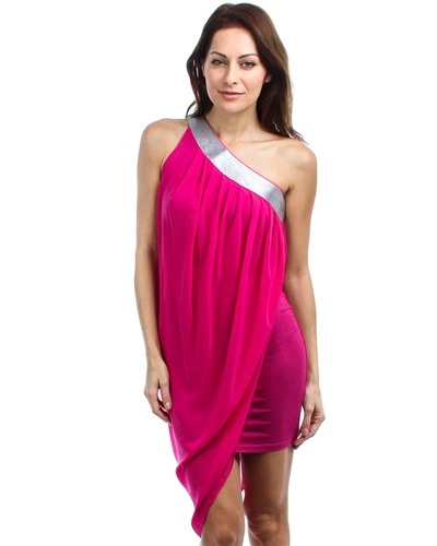 Chiffon Fuchsia Dress