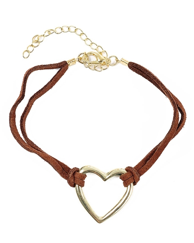 Heart Suede Braclet